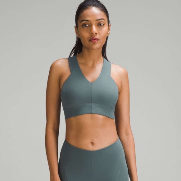 lululemon🍋Lab Nulu Cross-Back Yoga Bra in Sea Steel Size 12 (w/pads) - Picture 3 of 8